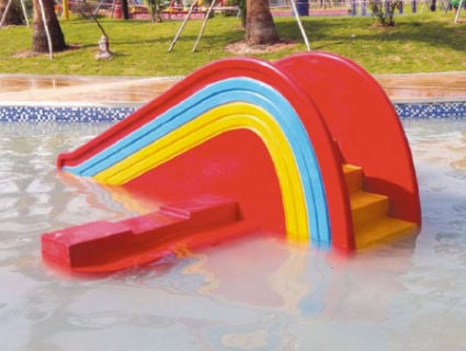 juego acuatico rainbow slide